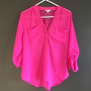Hot pink blouse